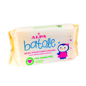 dětské vlhčené toaletní ubrousky s aloe vera