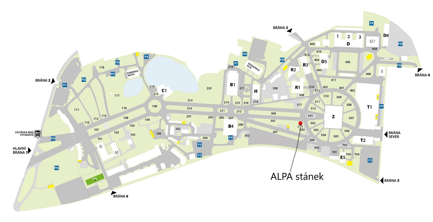 Živitelka 2022 mapa arealu poloha stánku ALPA