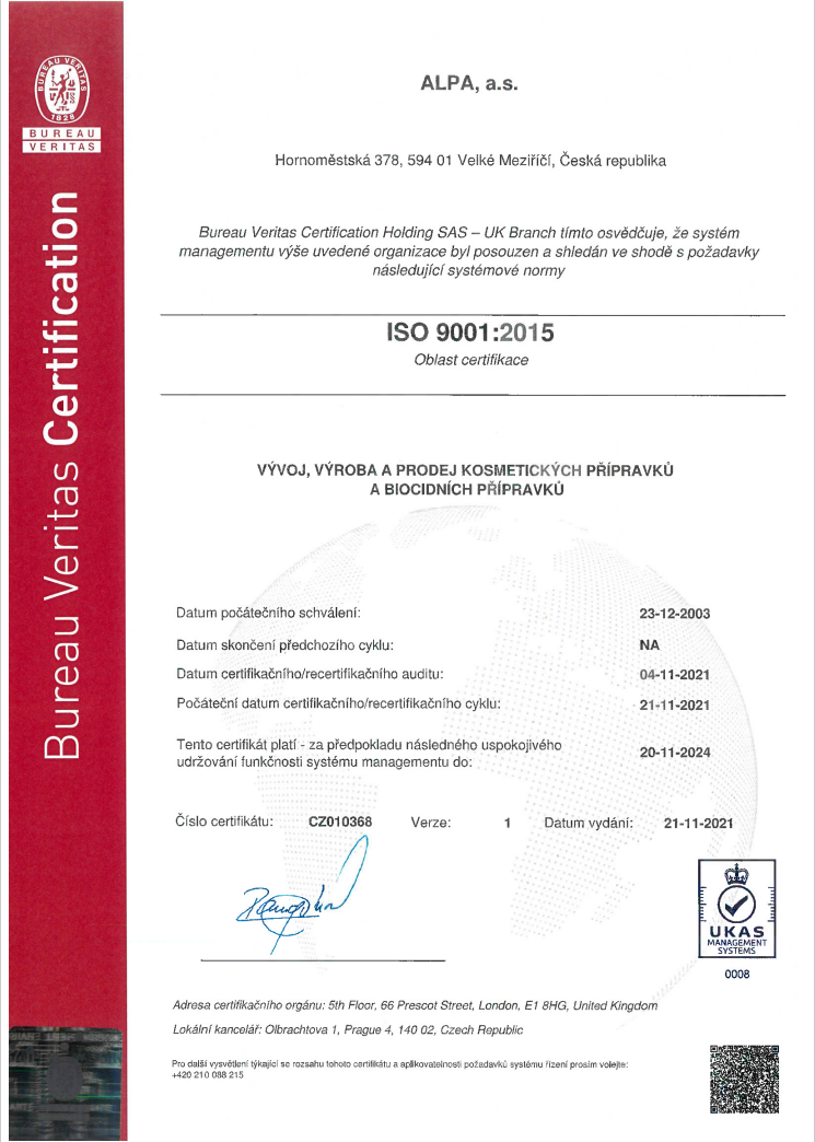 alpa iso 9001-2015